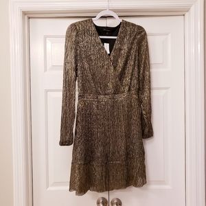 NWT Metallic Shimmer Fit & Flare Dress
